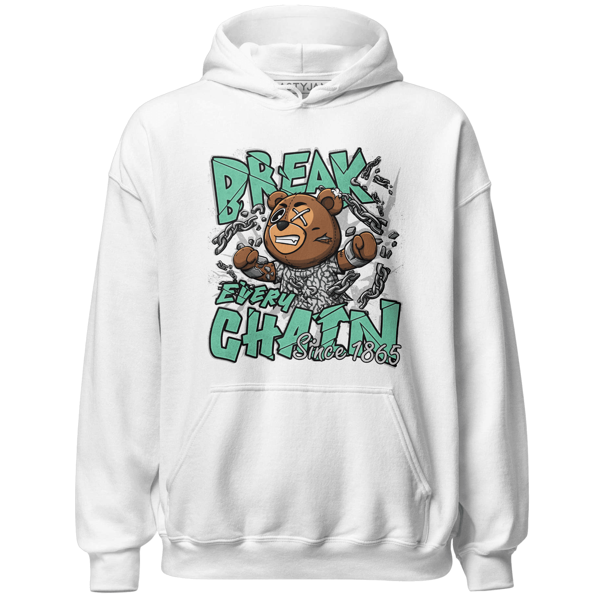 Green Glow 3s Hoodie Match BER Break Chain - NastyJamz