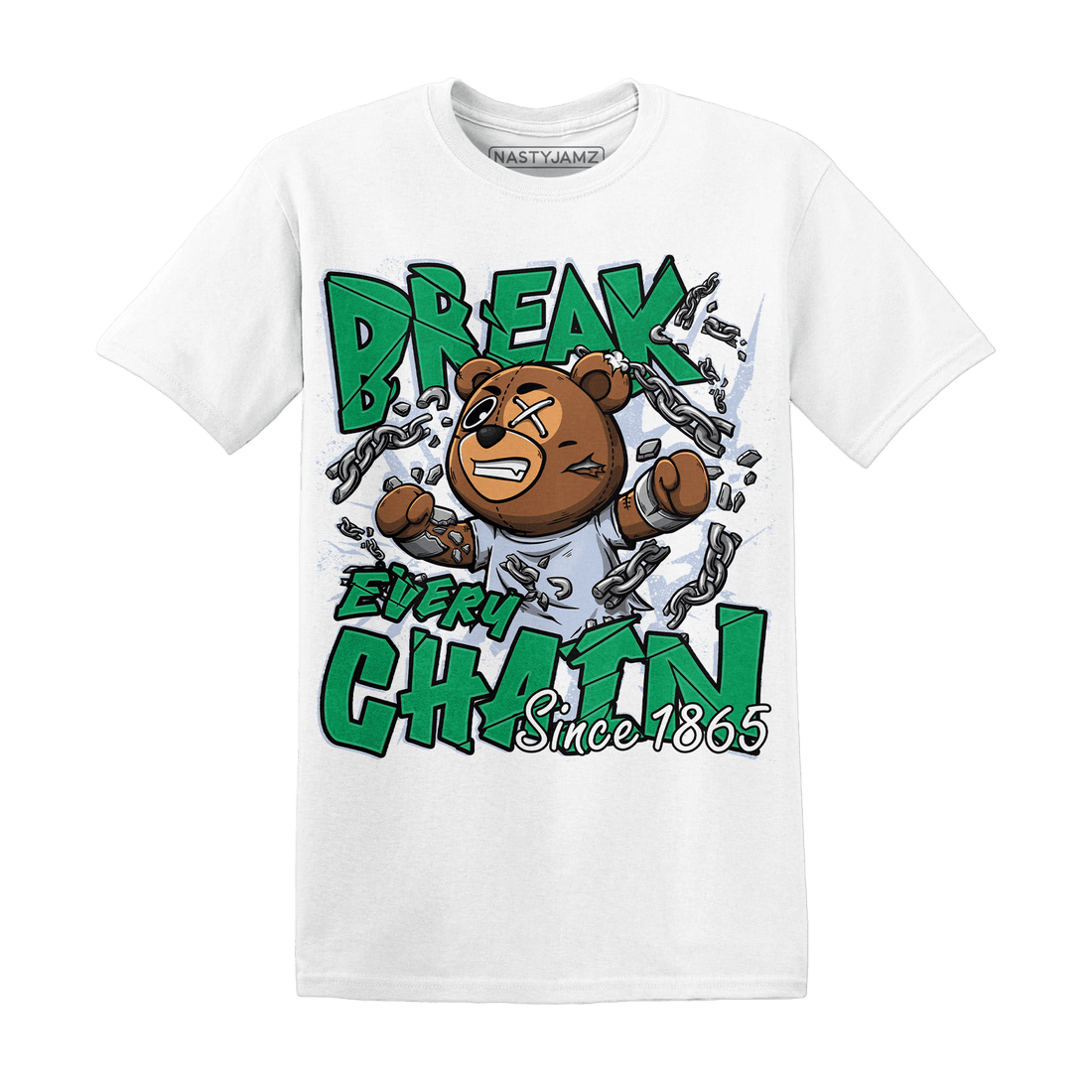 Lucky Green 5s T Shirt BER Break Chain - NastyJamz