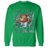 Lucky Green 5s Sweatshirt Match BER Break Chain - NastyJamz