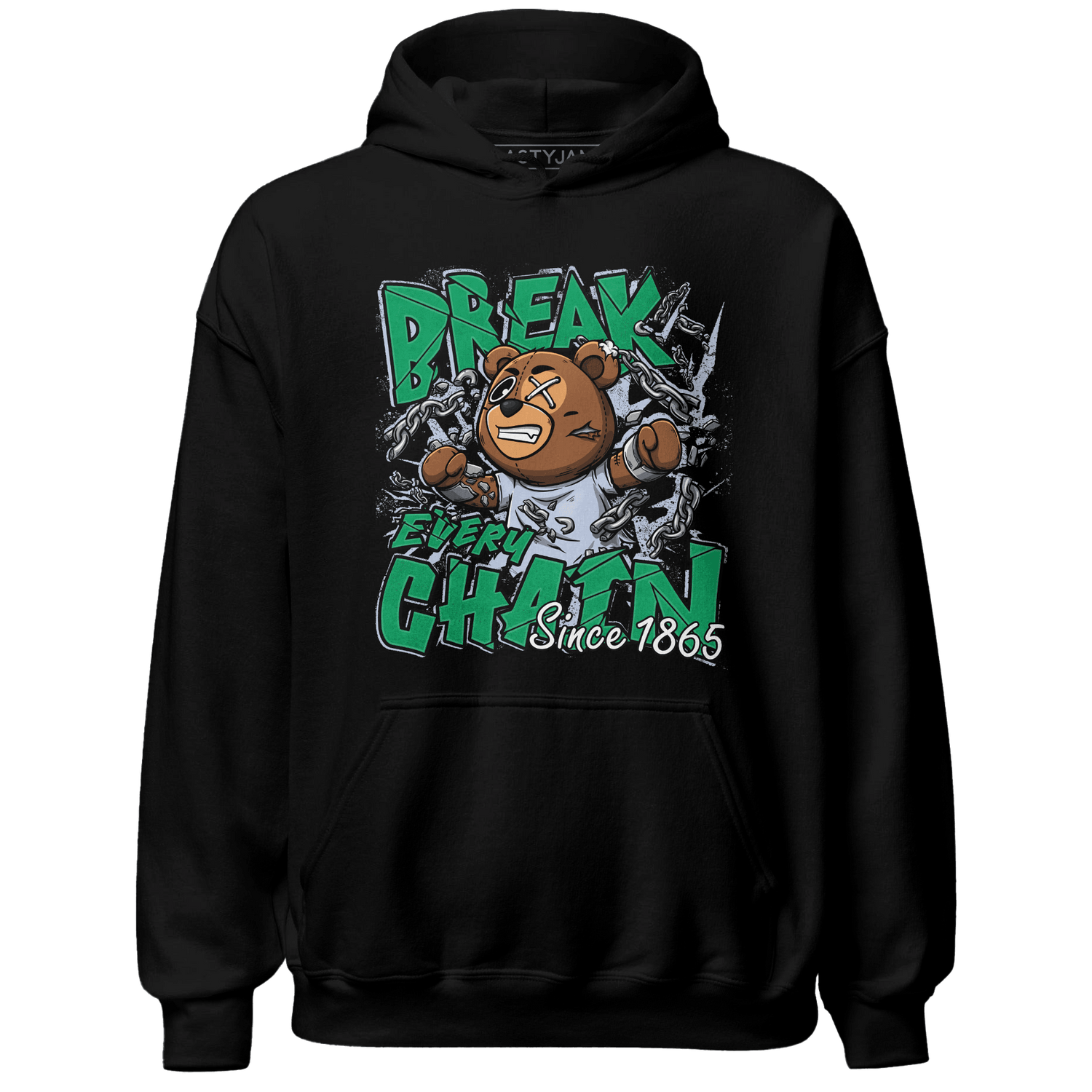Lucky Green 5s Hoodie Match BER Break Chain - NastyJamz