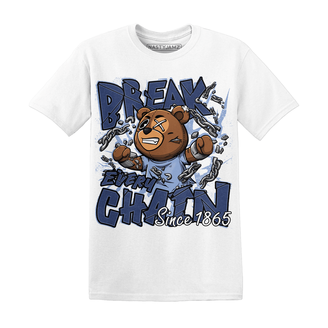 Midnight Navy 5s T Shirt BER Break Chain - NastyJamz