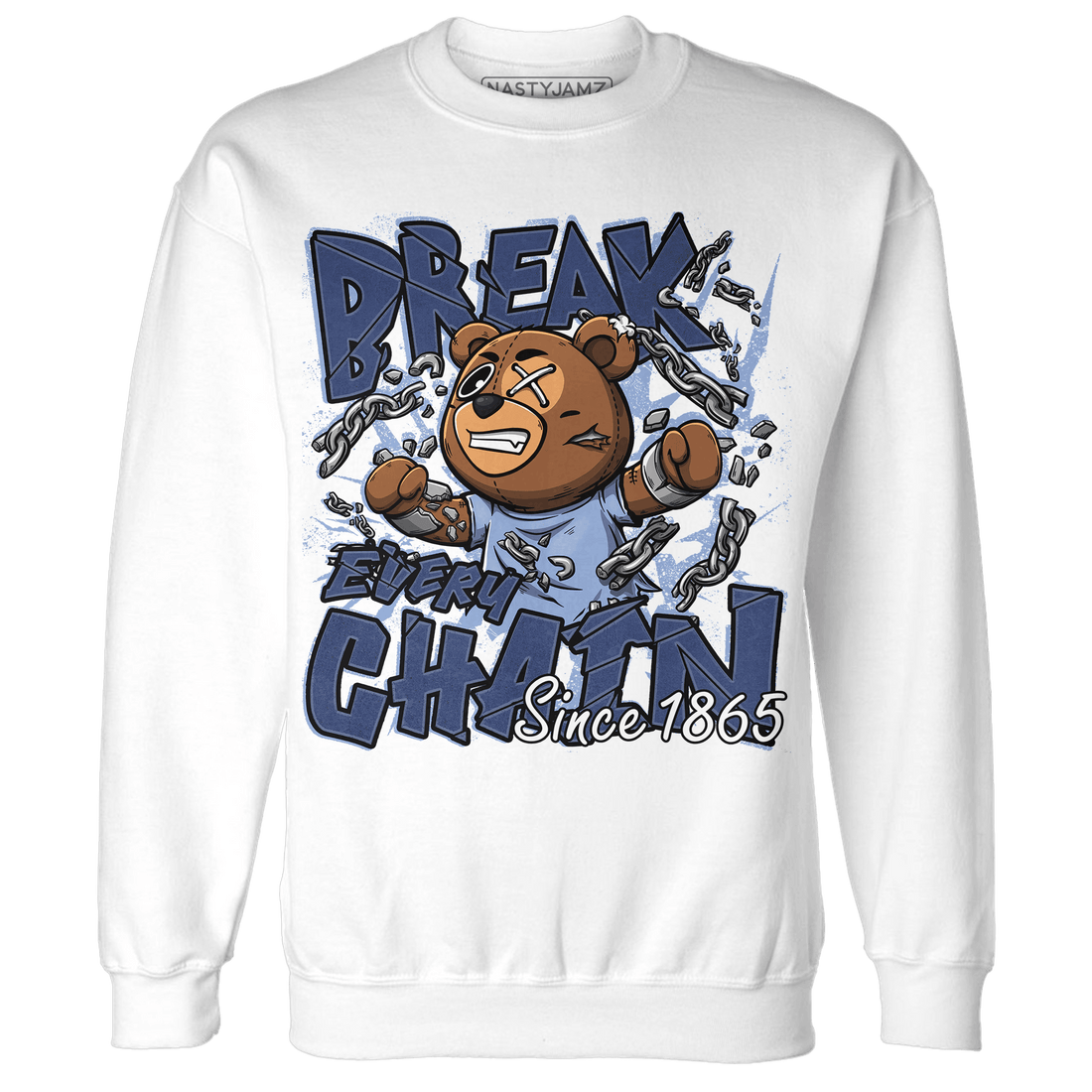 Midnight Navy 5s Sweatshirt Match BER Break Chain - NastyJamz