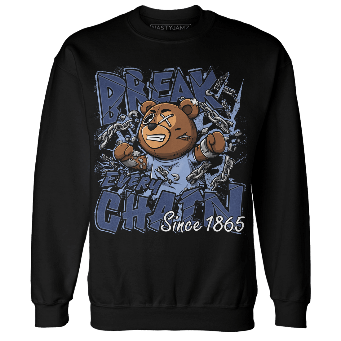 Midnight Navy 5s Sweatshirt Match BER Break Chain - NastyJamz