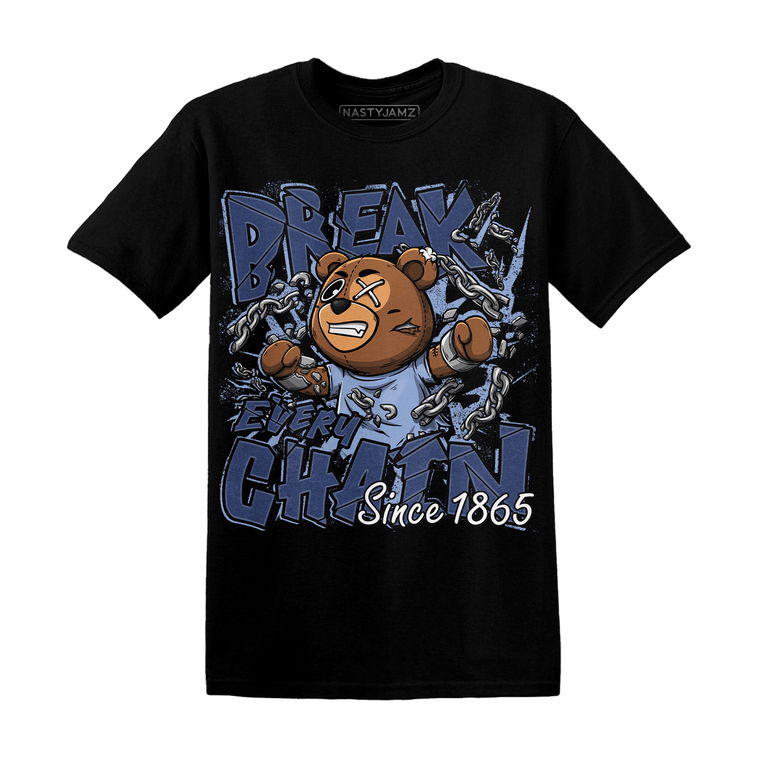 Midnight Navy 5s T Shirt BER Break Chain - NastyJamz