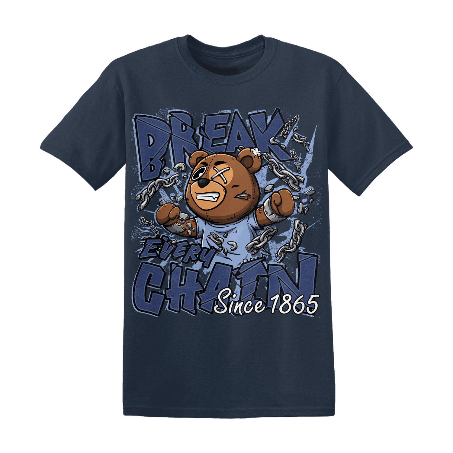 Midnight Navy 5s T Shirt BER Break Chain - NastyJamz