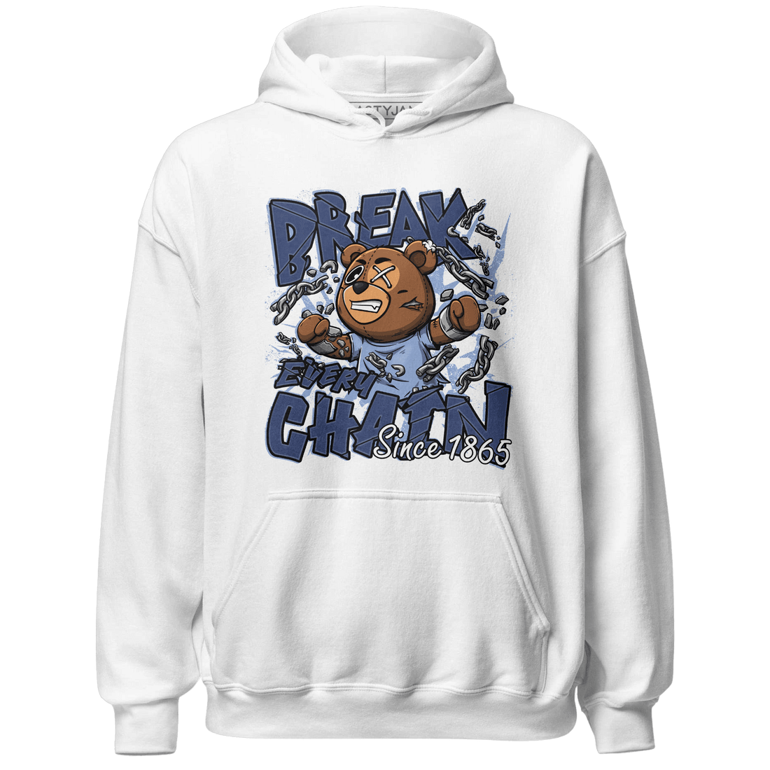 Midnight Navy 5s Hoodie Match BER Break Chain - NastyJamz