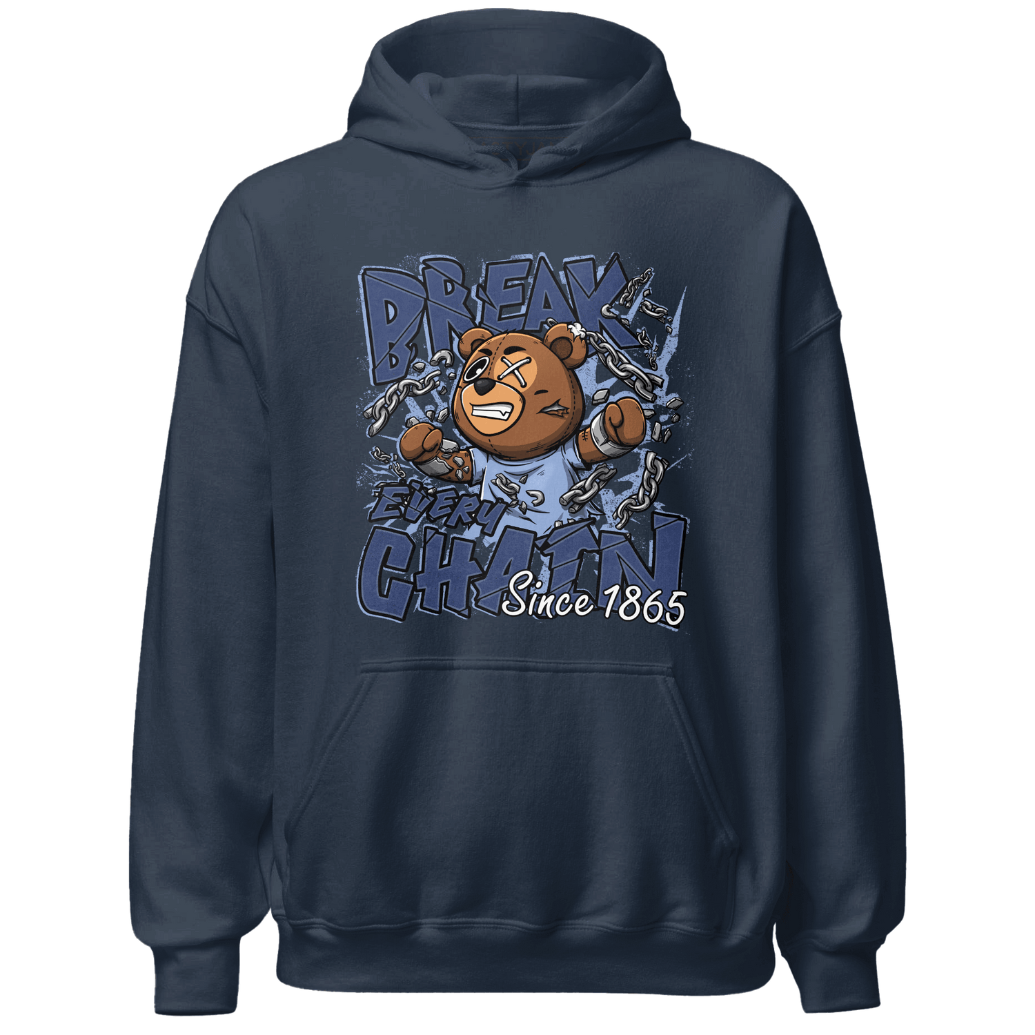 Midnight Navy 5s Hoodie Match BER Break Chain - NastyJamz