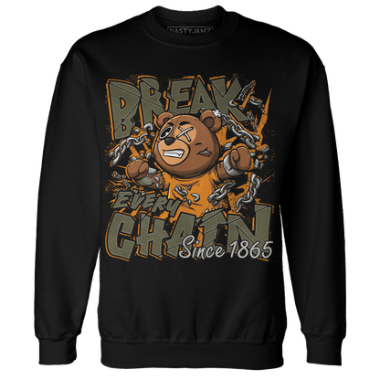Olive 5s Sweatshirt Match BER Break Chain - NastyJamz