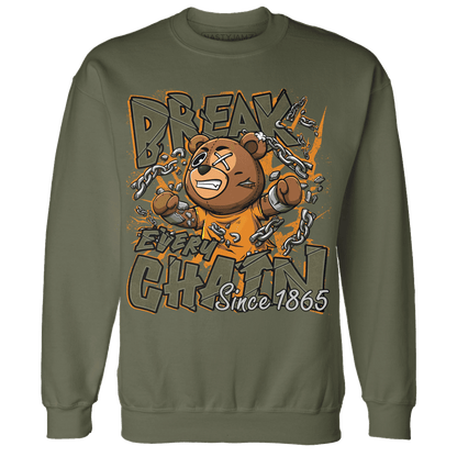 Olive 5s Sweatshirt Match BER Break Chain - NastyJamz