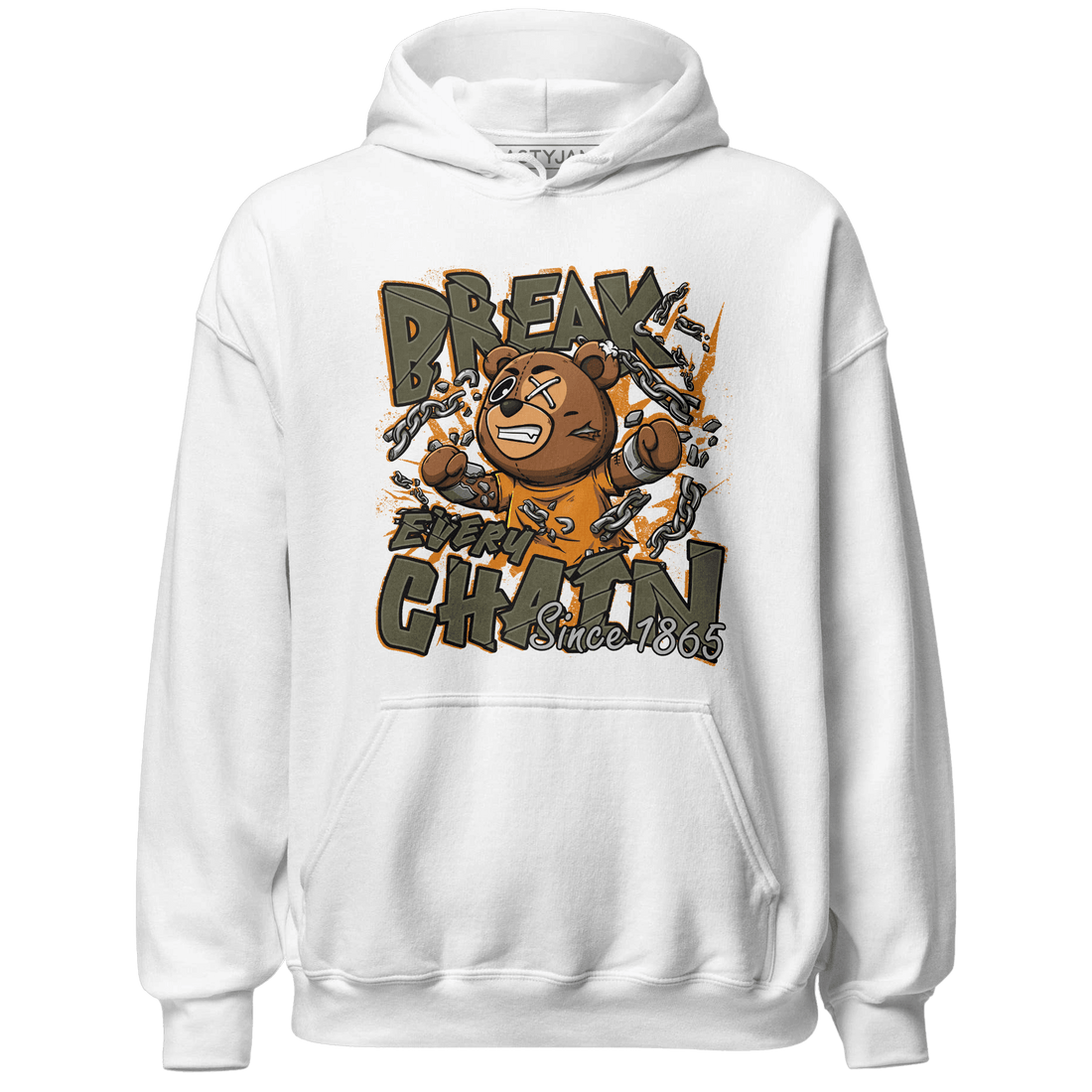 Olive 5s Hoodie Match BER Break Chain - NastyJamz