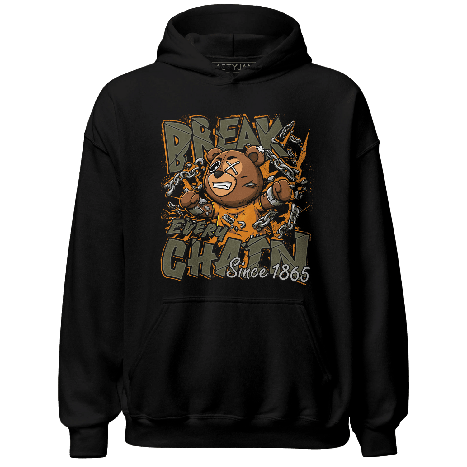 Olive 5s Hoodie Match BER Break Chain - NastyJamz