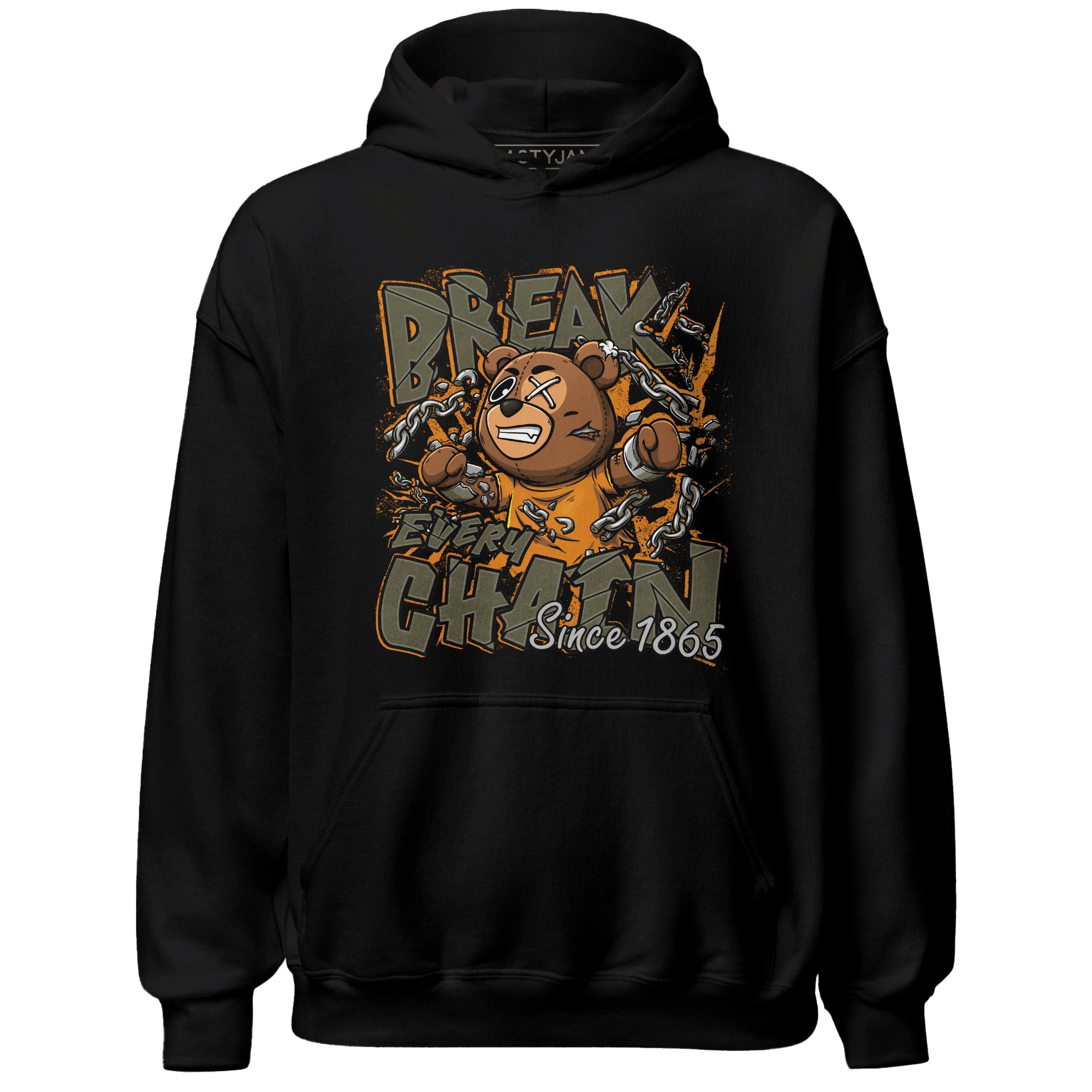 Olive 5s Hoodie Match BER Break Chain - NastyJamz