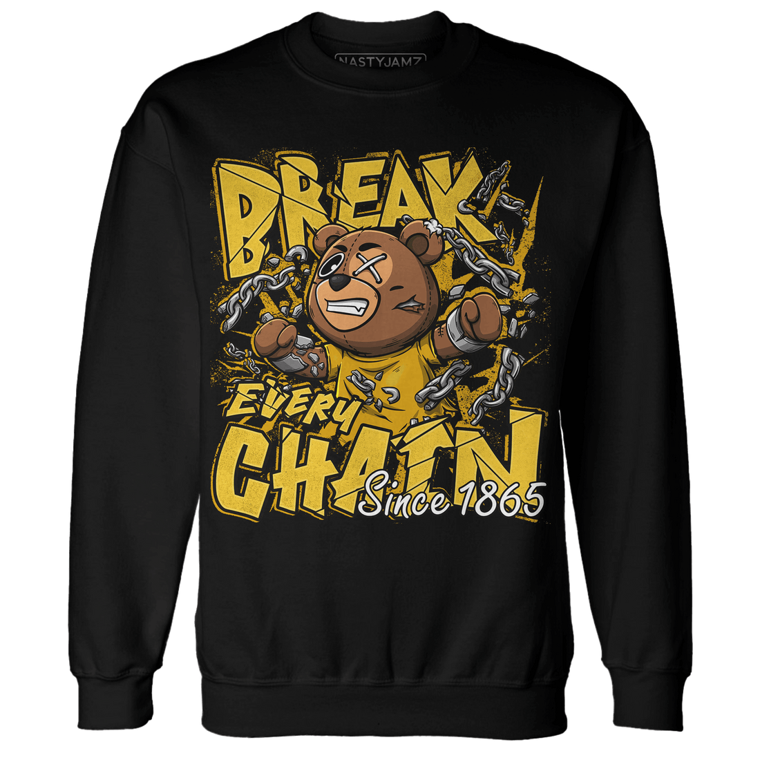 Yellow Ochre 6s Sweatshirt Match BER Break Chain - NastyJamz