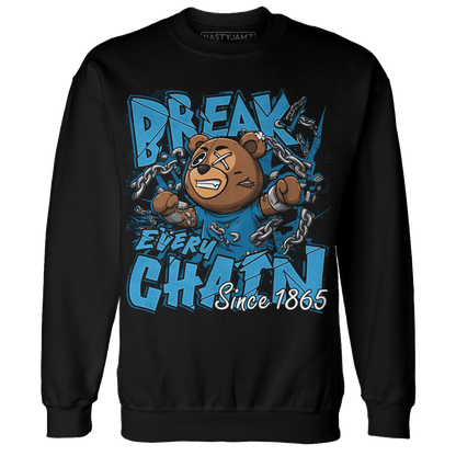 Powder Blue 9s Sweatshirt Match BER Break Chain - NastyJamz