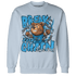 Powder Blue 9s Sweatshirt Match BER Break Chain - NastyJamz