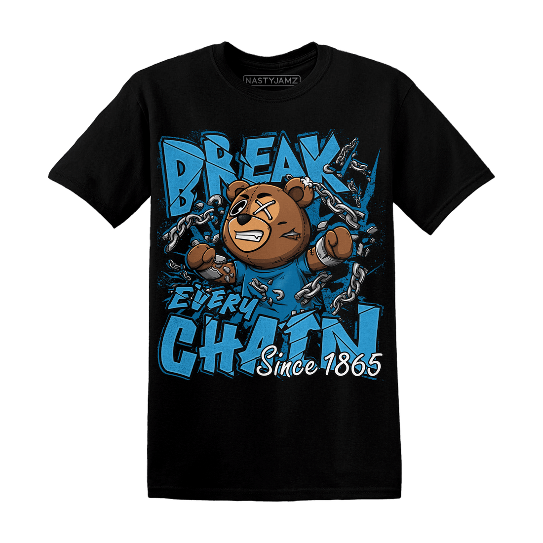 Powder Blue 9s T Shirt BER Break Chain - NastyJamz