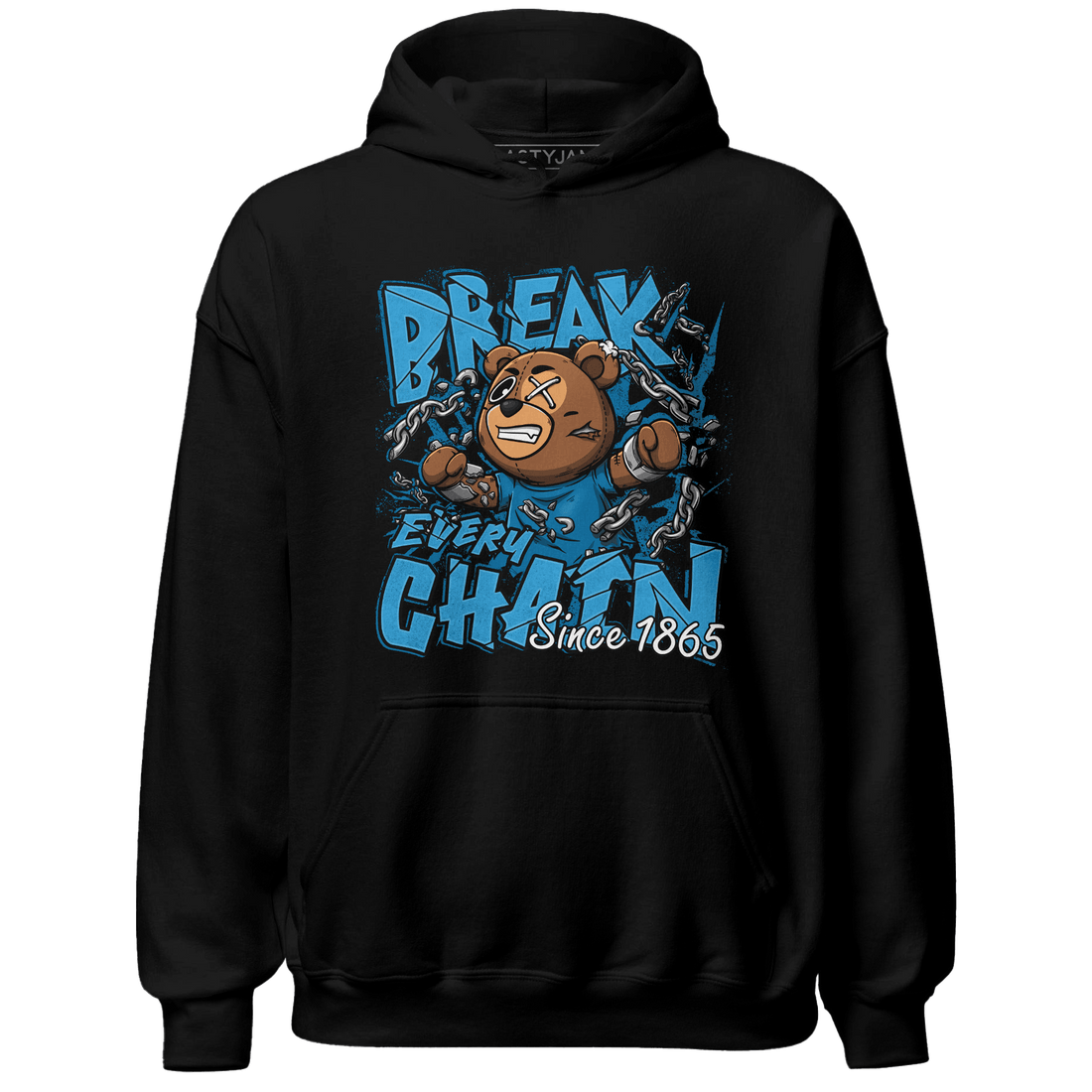 Powder Blue 9s Hoodie Match BER Break Chain - NastyJamz