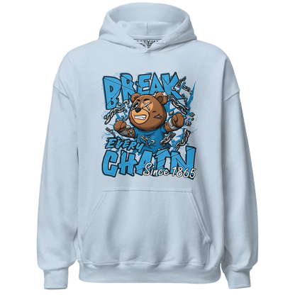 Powder Blue 9s Hoodie Match BER Break Chain - NastyJamz