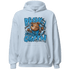 Powder Blue 9s Hoodie Match BER Break Chain - NastyJamz