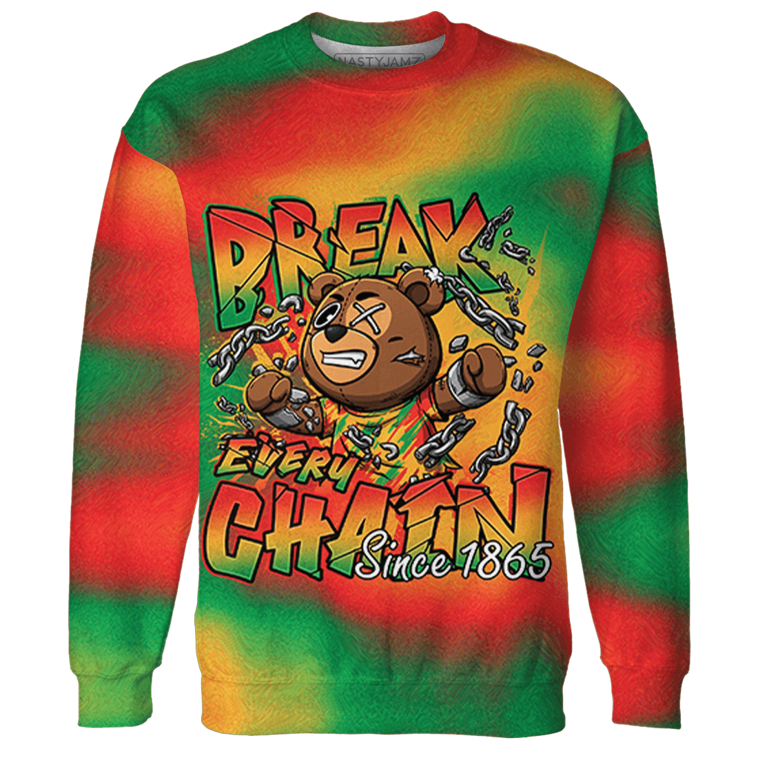 BER Break Chain 3D All-Over Print Juneteeth Sweatshirt - NastyJamz