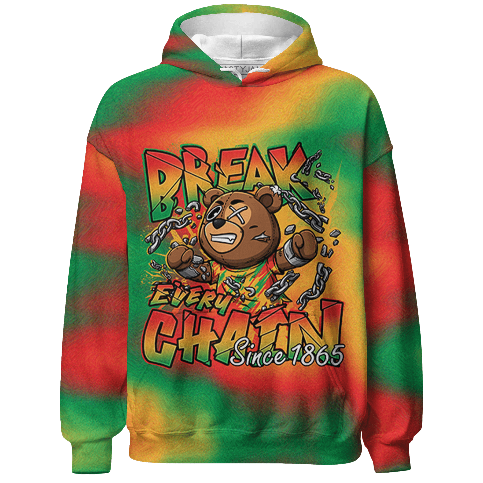 BER Break Chain 3D All-Over Print Juneteeth Hoodie - NastyJamz