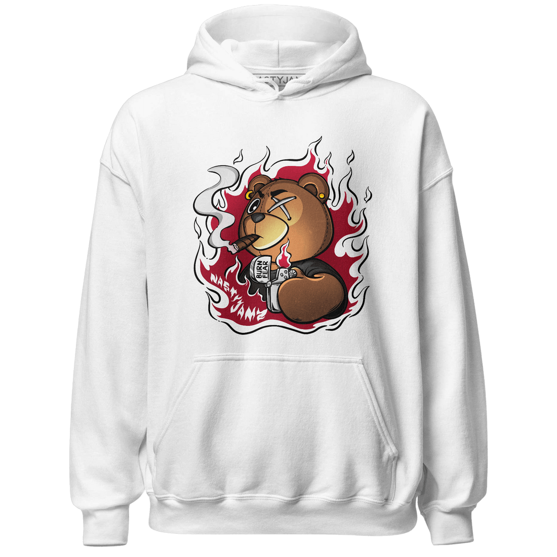Retro Red Taxi 12s Hoodie Match BER Burn Fear - NastyJamz