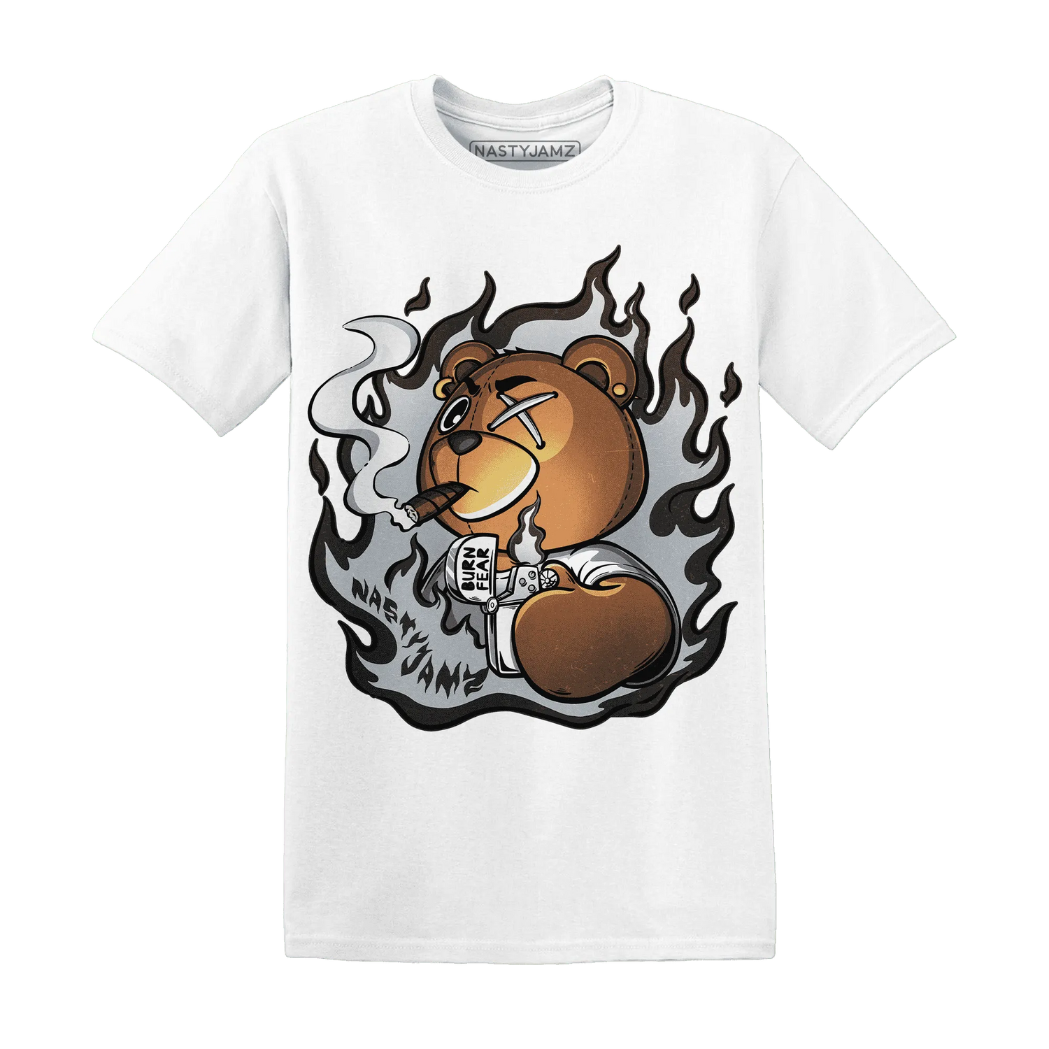 NastyJamz-Wolf-Grey-12s-T-Shirt-Match-BER-Burn-Fear
