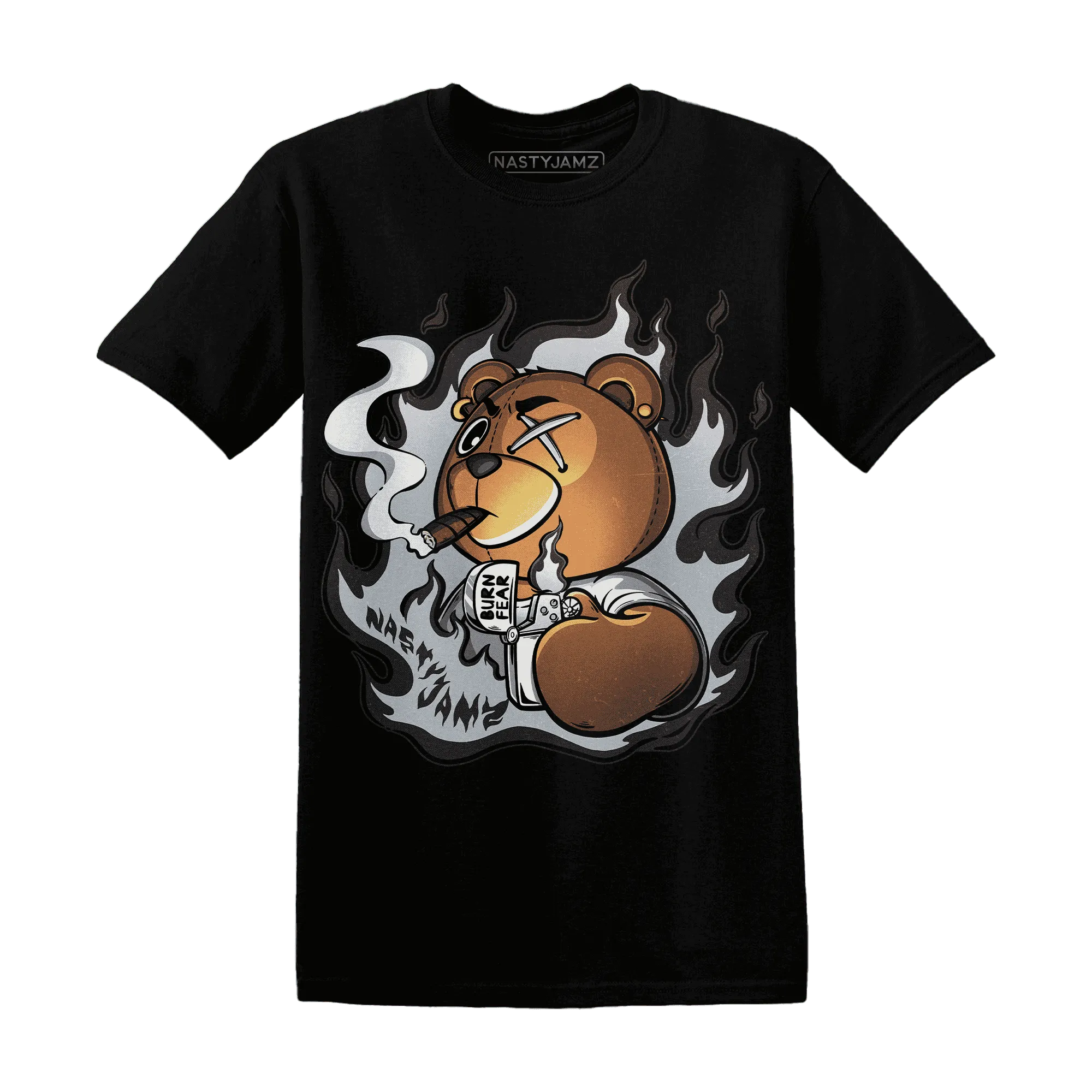 NastyJamz-Wolf-Grey-12s-T-Shirt-Match-BER-Burn-Fear