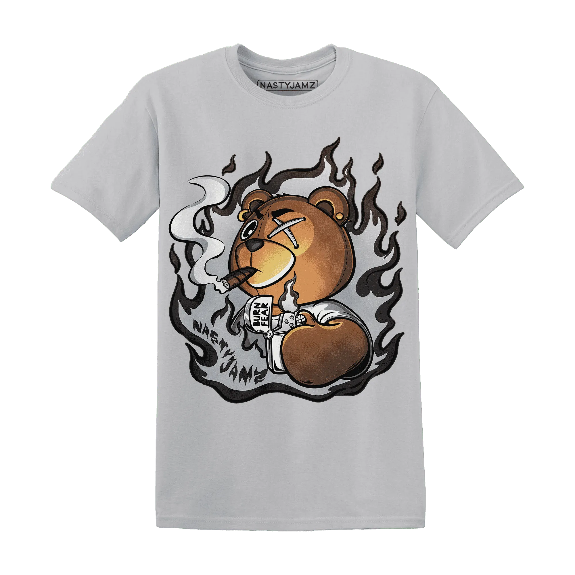 NastyJamz-Wolf-Grey-12s-T-Shirt-Match-BER-Burn-Fear