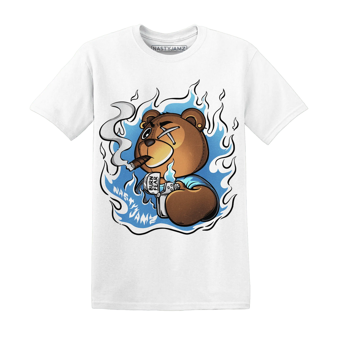 NastyJamz-Carolina-Blue-Univercitii-17s-T-Shirt-Match-BER-Burn-Fear