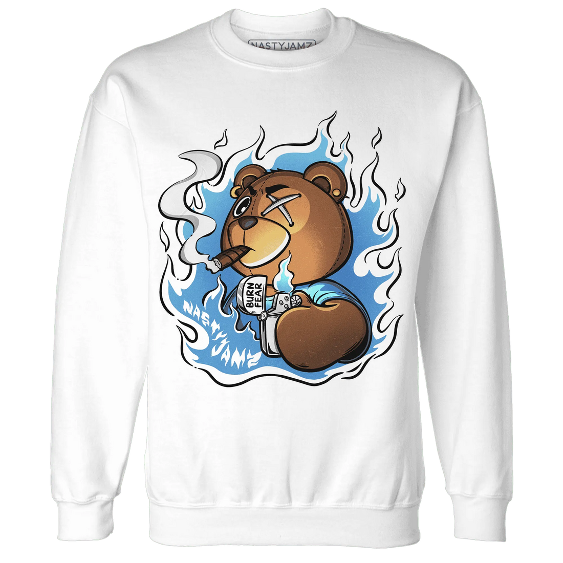 NastyJamz-Carolina-Blue-Univercitii-17s-Sweatshirt-Match-BER-Burn-Fear