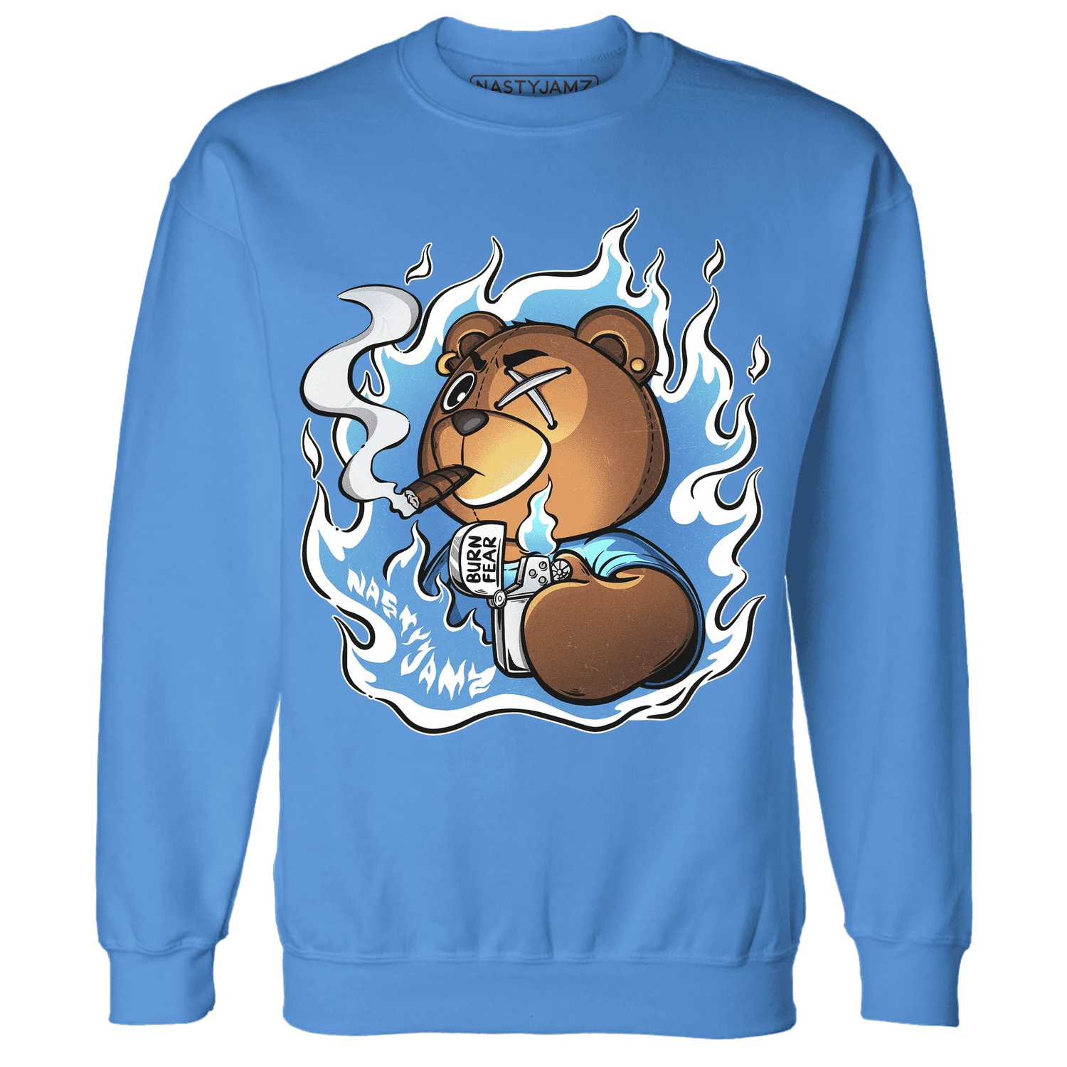 NastyJamz-Carolina-Blue-Univercitii-17s-Sweatshirt-Match-BER-Burn-Fear