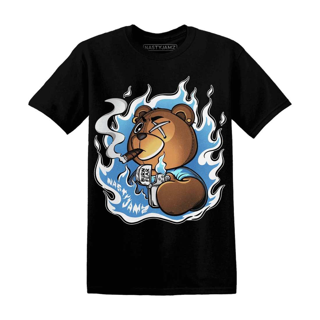 NastyJamz-Carolina-Blue-Univercitii-17s-T-Shirt-Match-BER-Burn-Fear