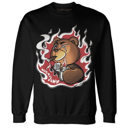 Black-Toe-Reimagined-Red-White-1s-NastyJamz-Sweatshirt-Match-BER-Burn-Fear
