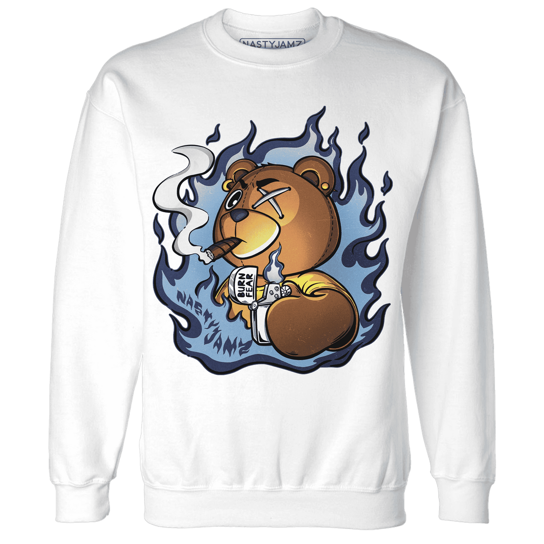 First In Flight 1s Sweatshirt Match BER Burn Fear - NastyJamz