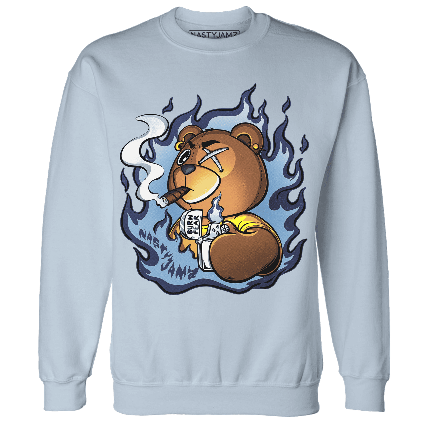 First In Flight 1s Sweatshirt Match BER Burn Fear - NastyJamz
