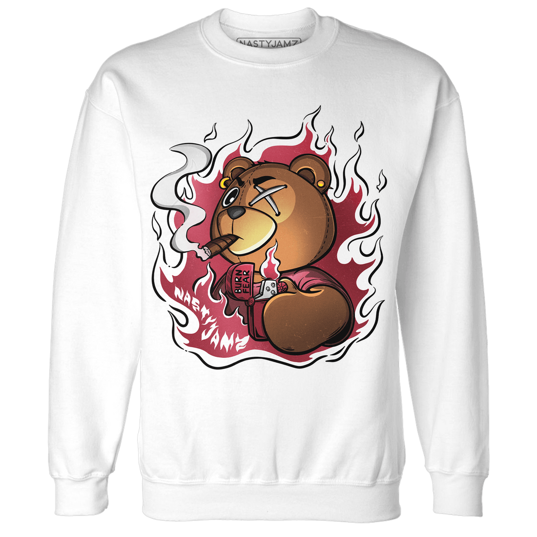 High 85 Metallic Burgundy 1s Sweatshirt Match BER Burn Fear - NastyJamz