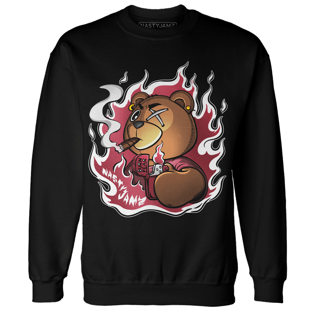 High 85 Metallic Burgundy 1s Sweatshirt Match BER Burn Fear - NastyJamz