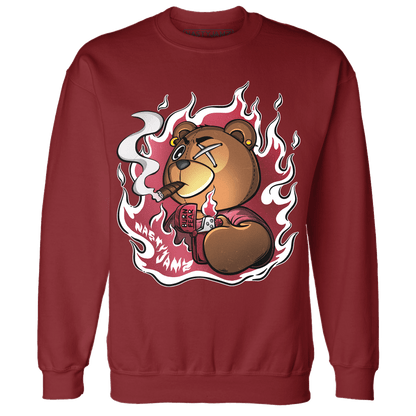 High 85 Metallic Burgundy 1s Sweatshirt Match BER Burn Fear - NastyJamz