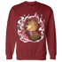 High 85 Metallic Burgundy 1s Sweatshirt Match BER Burn Fear - NastyJamz