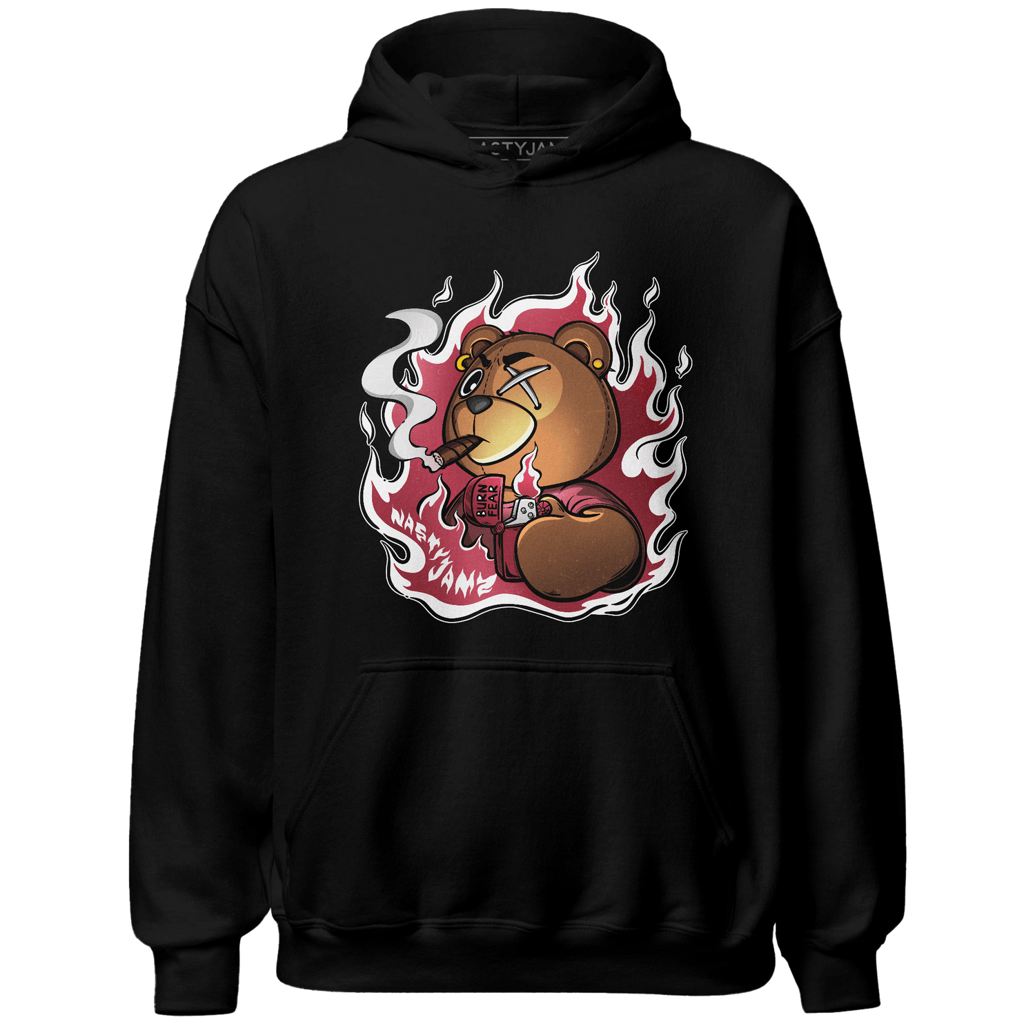 High 85 Metallic Burgundy 1s Hoodie Match BER Burn Fear - NastyJamz