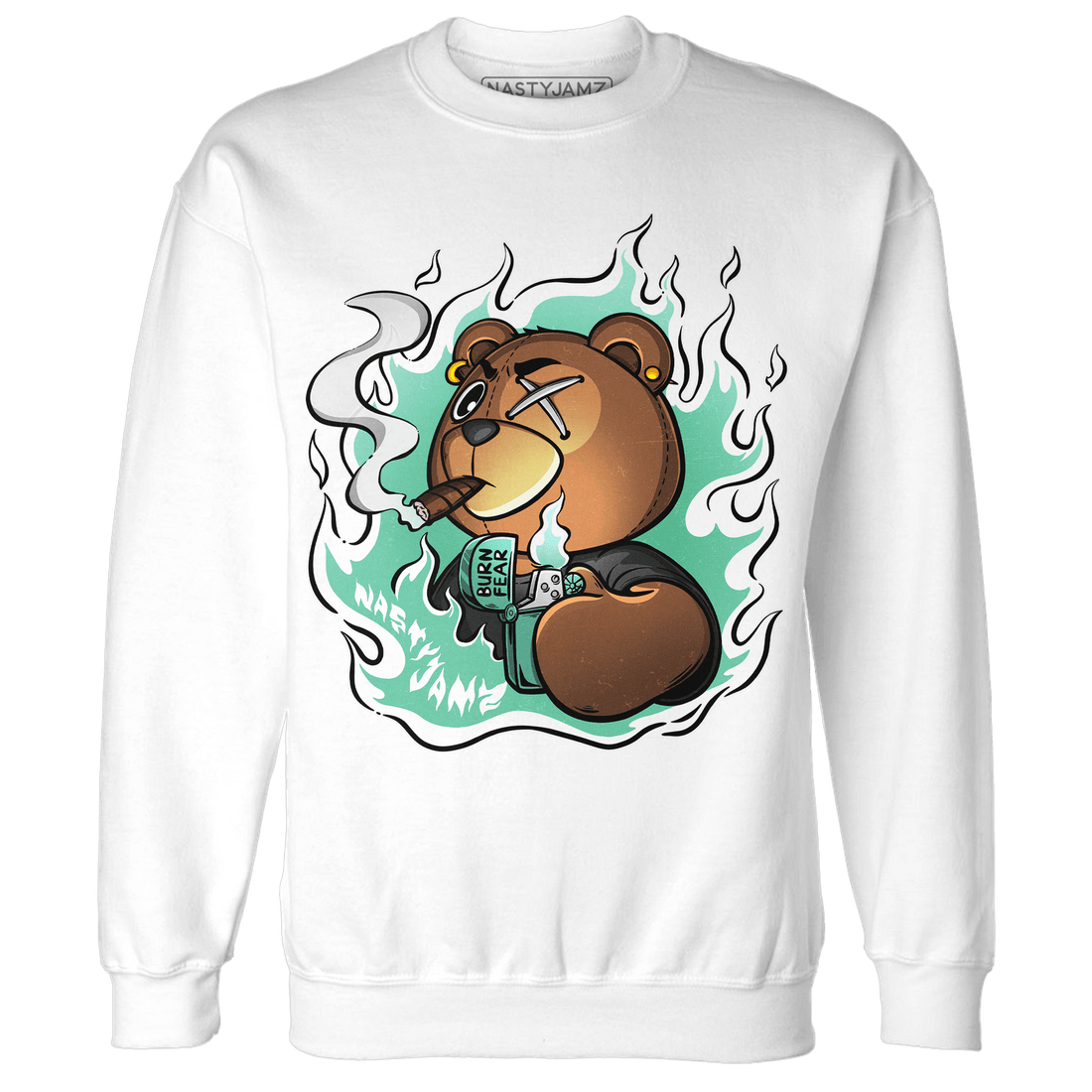 High OG Green Glow 1s Sweatshirt Match BER Burn Fear - NastyJamz