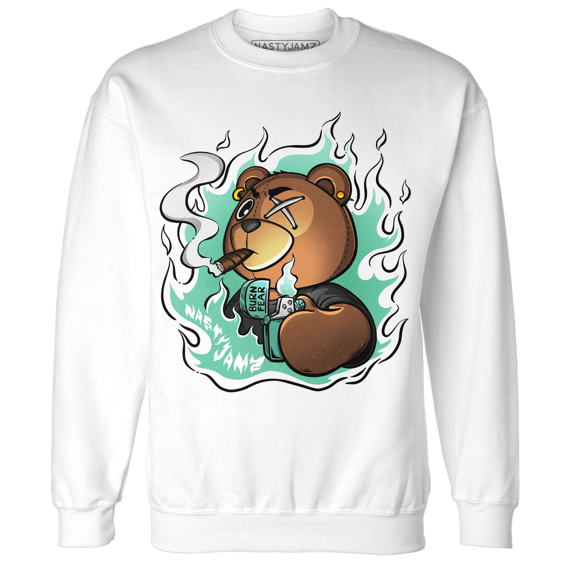 High OG Green Glow 1s Sweatshirt Match BER Burn Fear - NastyJamz
