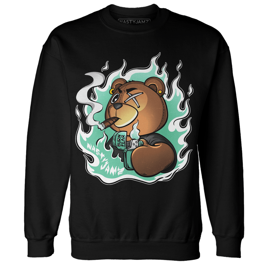 High OG Green Glow 1s Sweatshirt Match BER Burn Fear - NastyJamz