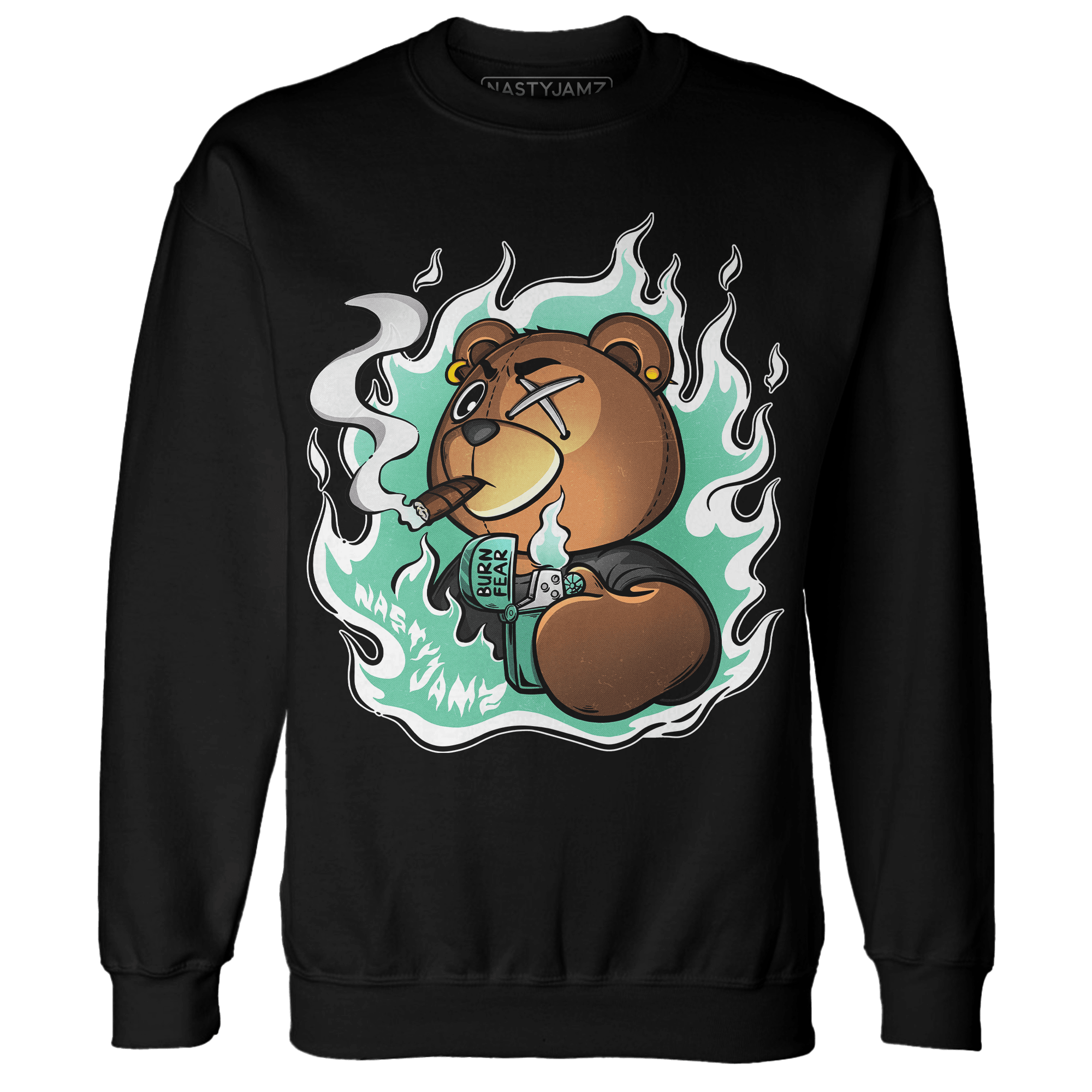 High OG Green Glow 1s Sweatshirt Match BER Burn Fear - NastyJamz