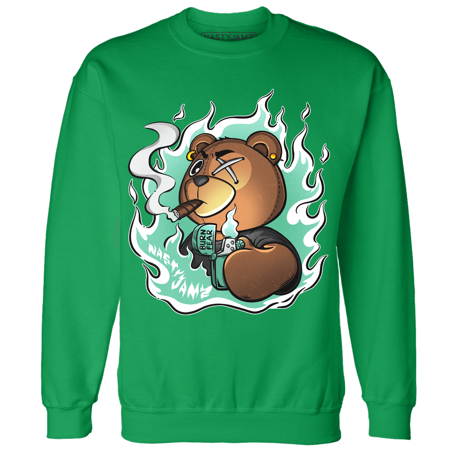 High OG Green Glow 1s Sweatshirt Match BER Burn Fear - NastyJamz