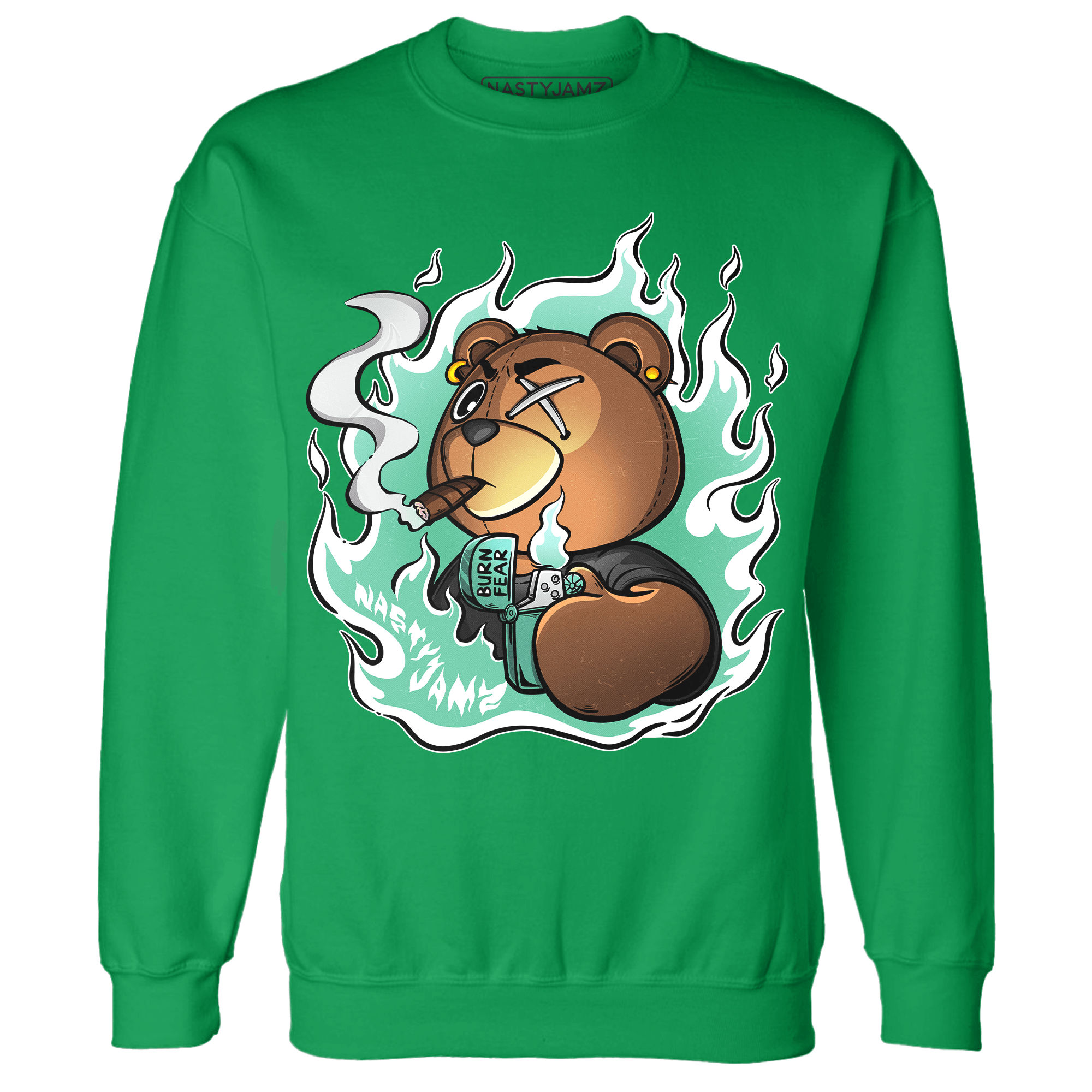 High OG Green Glow 1s Sweatshirt Match BER Burn Fear - NastyJamz