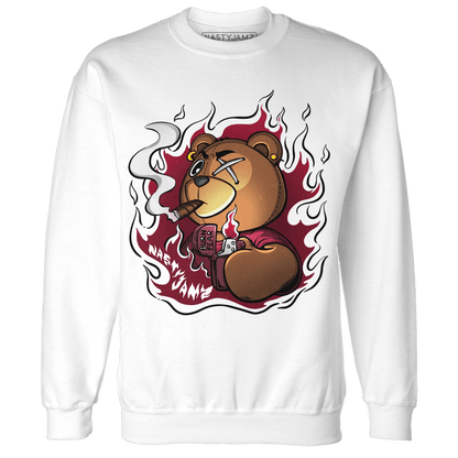 High White Team Red 1s Sweatshirt Match BER Burn Fear - NastyJamz