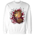 High White Team Red 1s Sweatshirt Match BER Burn Fear - NastyJamz