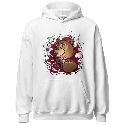 High White Team Red 1s Hoodie Match BER Burn Fear - NastyJamz